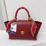 Scarf Decorated Flap Handbag V-H8501 - Image 2
