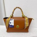 Scarf Decorated Flap Handbag V-H8501 - Image 9
