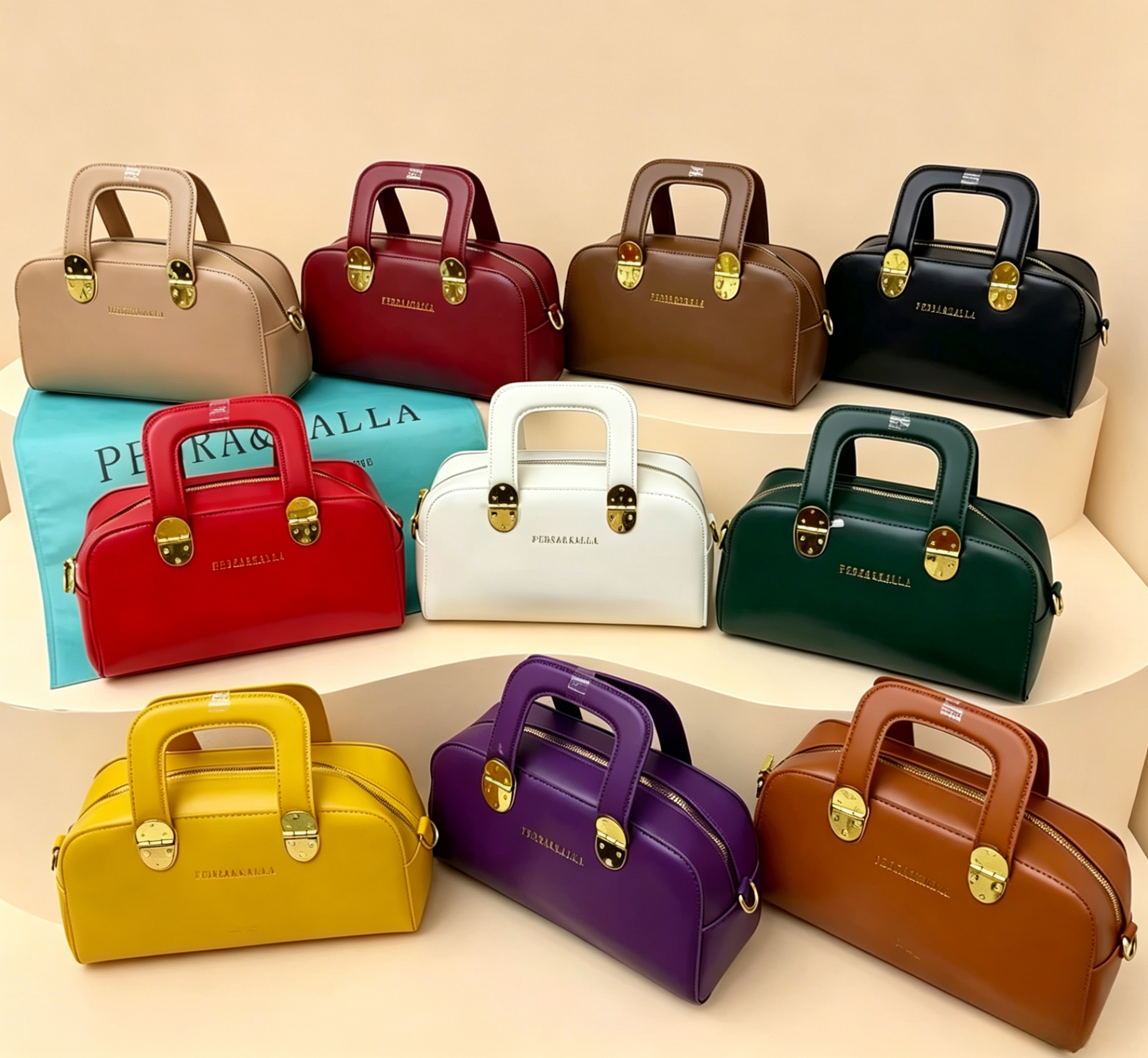 333 Women Mini Boston Bag - Top Handle Crossbody Purse V-WL3165 - Image 1