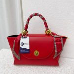 Scarf Decorated Flap Handbag V-H8501 - Image 7