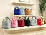 Heavy embroidery lady bag 18cm with scarf A8560