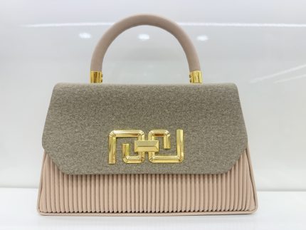 Striped patchwork woman’s handbag 2 in 1 X-V1019