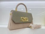 Striped patchwork woman's handbag 2 in 1 X-V1019 - Image 3