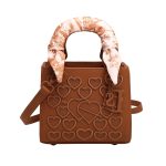 Love Embroidery ladies handbag with scarf M2054 - Image 2