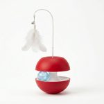 Cat figurine with feather and cat teasing stick - pet product - Image 3