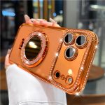 Luxurious edge-beaded magnetic mirror phone case with transparent phone case - Image 6