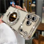 Luxurious edge-beaded magnetic mirror phone case with transparent phone case - Image 5