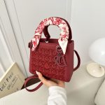 Swallow embroidery fashion handbag withscarf M-V900 - Image 2