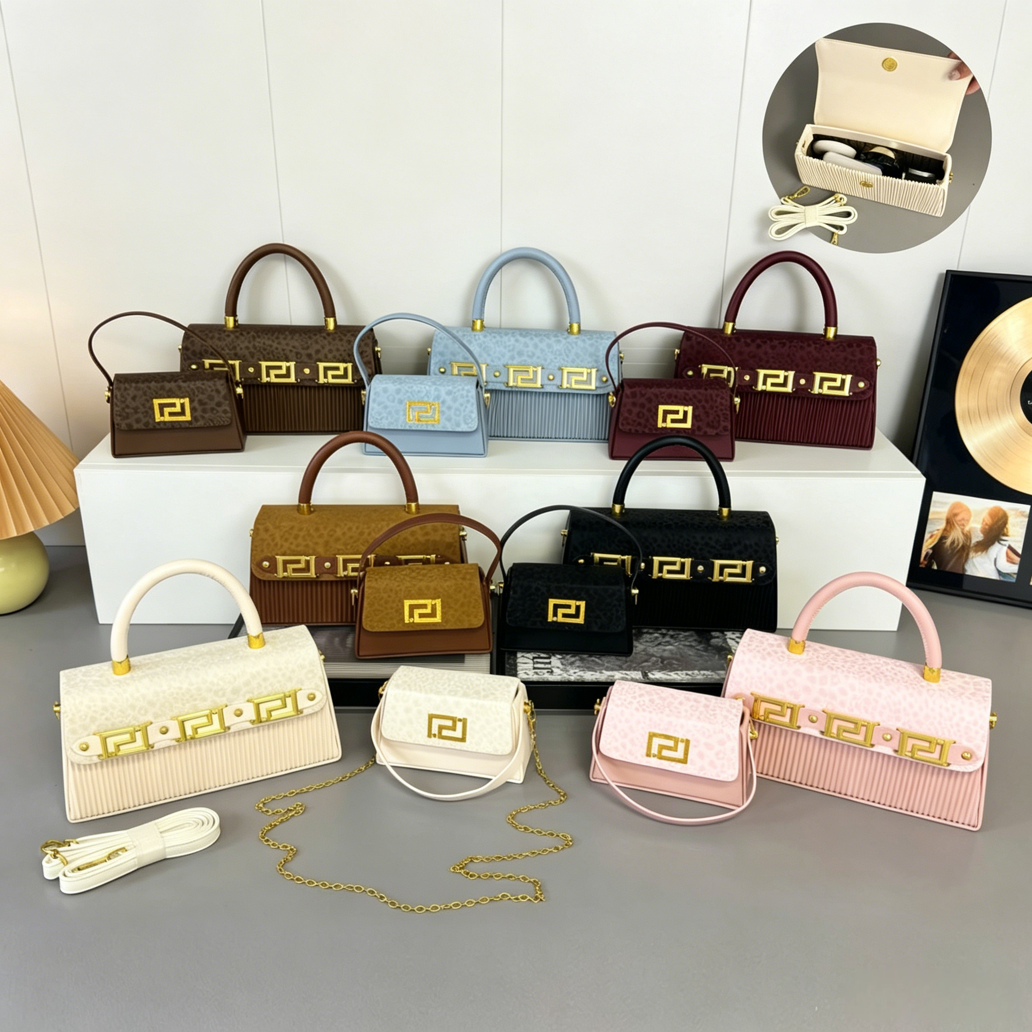V1131 Leopard print shoulder bag for woman 2 in 1 V1131 - Image 1