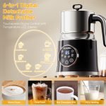 1.2L Separate 6-in-1 Milk Foam Maker - Hot and Cold Milk Foaming Device - Electric Milk Dispenser