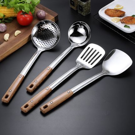 Stainless steel frying pan set for home use kitchenware