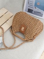 Crossbody bag for ladies, beach vacation style, woven frame handbag - Image 3