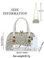 Luxurious diamond-studded evening bag with high-end diagonal shoulder strap and women's bag - Image 5