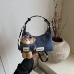 Jeans handbag with teddy  women's model new for 2026 - Image 3