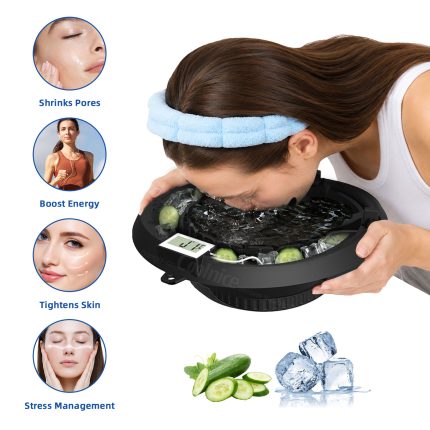 Ice Face Bath Bowl with Breathing Tube & Thermometer