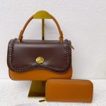 Contrasting color handbag for women with wallet - Image 2
