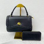 Contrasting color handbag for women with wallet - Image 4