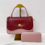 Contrasting color handbag for women with wallet - Image 3