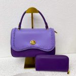 Contrasting color handbag for women with wallet - Image 5