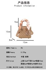 Heavy embroidery mini bag 12 cm with scarf A8568 - Image 6