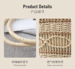 Handmade woven large-capacity straw bag with hollow design for single shoulder carrying - Image 5