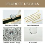 Luxurious diamond-studded evening bag with high-end diagonal shoulder strap and women's bag - Image 6