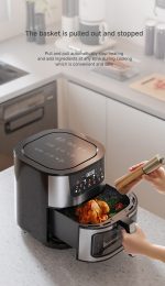15L Oil-Free Square Household Air Fryer Large Capacity Multifunctional Circulating Heating Electric Customizable Cook - Image 5