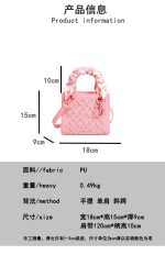 Heavy embroidery lady bag 18cm with scarf A8560 - Image 5