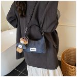 Jeans handbag with teddy  women's model new for 2026 - Image 4