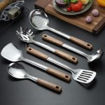 Stainless steel frying pan set for home use kitchenware