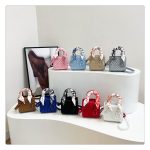 Heavy embroidery mini bag 12 cm with scarf A8568