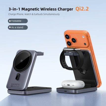 Hot Sale Q I2.2 25W Wireless Charger Portable Foldable Charger Station with Magnetic Fast Charging for Phone 17 16 Devices Watch