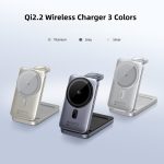 Hot Sale Q I2.2 25W Wireless Charger Portable Foldable Charger Station with Magnetic Fast Charging for Phone 17 16 Devices Watch