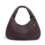 Handmade Braided Pu Soft Leather Frosted Material Braided Bag