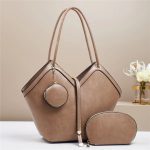 Tote bag large capacity handbag set of three pieces