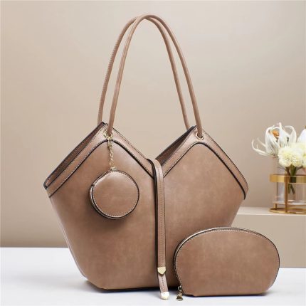 Tote bag large capacity handbag set of three pieces