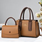 Two-piece set of color-coded coin-shaped bags