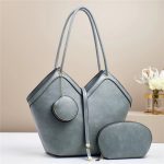 Tote bag large capacity handbag set of three pieces - Image 3