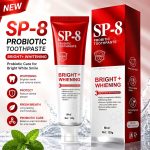 SP-8 Probiotic Whitening Toothpaste Probiotic Peppermint Freshness Removes Yellow and Tobacco Stains