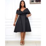 V-neck, sleeveless, full-skirted evening gown - Image 3