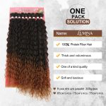 Organic Protein Fiber Water Wave Jerry Curly Wavy Heat Resistant Synthetic Hair Weave Bundles Extensions - Image 3