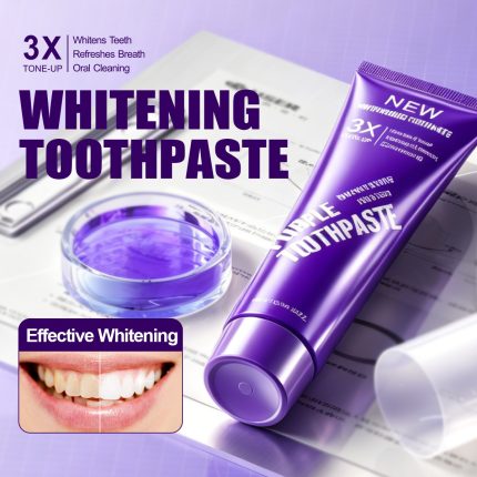 3X purple bright white toothpaste whiten teeth long-lasting fresh breath deep clean teeth