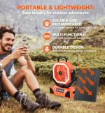 Portable 40000mAh Solar Fan with LED Lantern, Rechargeable Battery Operated Tent Fan, Oscillating Brushless for Outdoor - Image 4