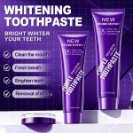 3X purple bright white toothpaste whiten teeth long-lasting fresh breath deep clean teeth - Image 3
