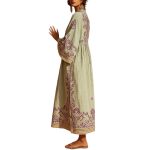 Bohemian Printed V Neck Loose Maxi Dress - Image 4