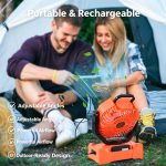 Portable 40000mAh Solar Fan with LED Lantern, Rechargeable Battery Operated Tent Fan, Oscillating Brushless for Outdoor - Image 6