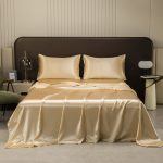Luxury Satin Silk Bedding Set, Solid Color Bed Sheet & Pillowcase, Soft Smooth Home Bedding for Bedroom, Multi Colors Available - Image 4