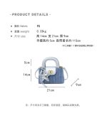Stitched Diamond Denim Crossbody Bag - Image 5