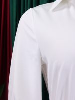 Fashioned collar long sleeve high waist temperament pleated dress - Image 8