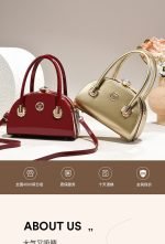 Clasp handbag with luxurious shiny material - Image 5